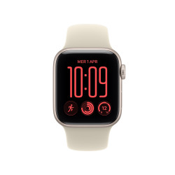 Apple watch serie se 3 gps caja de aluminio blanco estrella 40mm, color de correa arena correa deportiva talla s/m 2