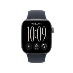 Apple watch serie 12 gps caja de aluminio gris espacial 42mm, color de correa azul marino correa deportiva talla s/m 2