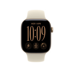 Apple watch series 12 gps caja de aluminio dorado claro 42mm, color de correa arena correa deportiva talla s/m 2