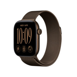 Apple watch series 12 gps caja de aluminio bronce oscuro 42mm, color de correa bronce oscuro pulsera milanese loop