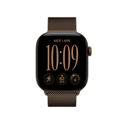 Apple watch series 12 gps caja de aluminio bronce oscuro 42mm, color de correa bronce oscuro pulsera milanese loop 2