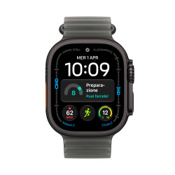 Apple watch ultra 4 gps + cellular caja de titanium negro 49mm, color de correa negra translucido correa ocean 2