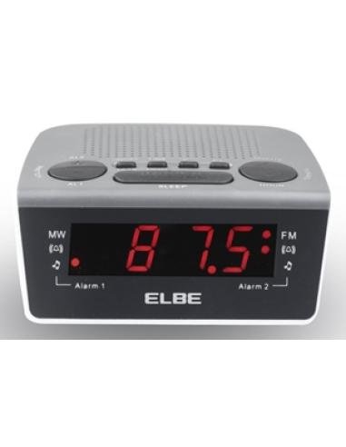 ELBE CR-932 radio Reloj Negro, Blanco