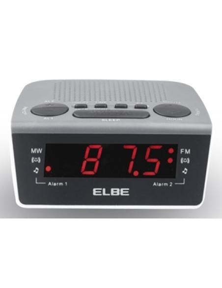 ELBE CR-932 radio Reloj Negro, Blanco