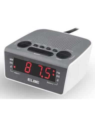 ELBE CR-932 radio Reloj Negro, Blanco