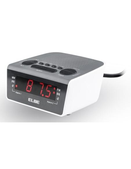 ELBE CR-932 radio Reloj Negro, Blanco