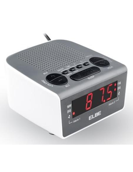 ELBE CR-932 radio Reloj Negro, Blanco