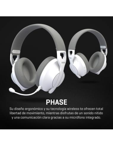 Krom Phase - Wireless Auriculares Gaming Blanco