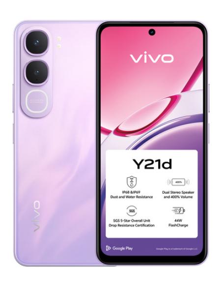 VIVO Y21d 17 cm (6.68") SIM doble Android 15 4G USB Tipo C 4 GB 128 GB 6500 mAh Púrpura