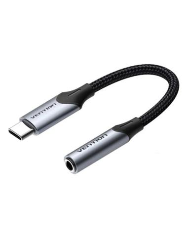 Vention BGJHA cable de audio 0,1 m 3,5mm USB Tipo C Negro, Gris