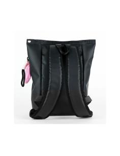 Mochila Casual Kuromi Sanrio Negra con Monedero Rosa y Tirantes Ajustables 2