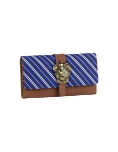 Cartera Harry Potter Ravenclaw de Polipiel Marrón y Azul con Escudo Metálico