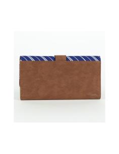 Cartera Harry Potter Ravenclaw de Polipiel Marrón y Azul con Escudo Metálico 2