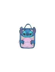 Neceser de Aseo y Viaje Stitch Disney Transparente Azul con Asa y Bolsita Interior 21 cm