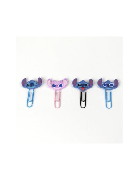Clips de Papelería Stitch Disney Pack 4 Unidades para Libros, Agendas y Documentos