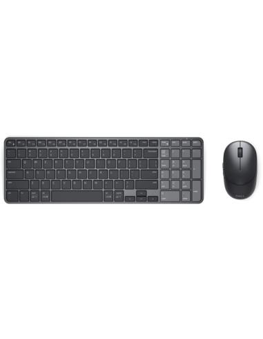 DELL Pro 7 KM746 teclado Ratón incluido Universal RF Wireless + Bluetooth QWERTY Español Grafito