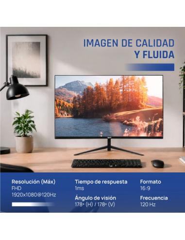 iggual Monitor 27" IPS 1ms FHD 120Hz VGA HDMI +Altavoces