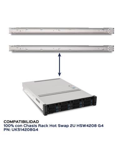 UNYKAch Guías / Raíles RG4208G4 Compatible Chasis Hot Swap 2U UNYKAPRO HSW4208 G4