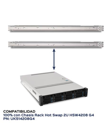 UNYKAch Guías / Raíles RG4208G4 Compatible Chasis Hot Swap 2U UNYKAPRO HSW4208 G4