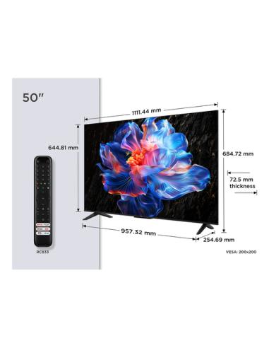 TCL P6K 50P6K Televisor 127 cm (50") 4K Ultra HD Smart TV Wifi Metálico