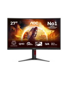 AOC G4 CQ27G4Z2P pantalla para PC 68,6 cm (27") 2560 x 1440 Pixeles Quad HD LCD Negro, Rojo