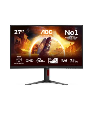 AOC G4 CQ27G4Z2P pantalla para PC 68,6 cm (27") 2560 x 1440 Pixeles Quad HD LCD Negro, Rojo