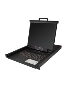 StarTech.com Consola KVM de 8 puertos para Montaje en Rack - Teclado QWERTY - con Cables de 1,8m - Conmutador KVM con Monitor LC