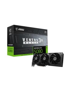 MSI VENTUS GEFORCE RTX 5080 16G 3X OC BLACK tarjeta gráfica NVIDIA 16 GB GDDR7