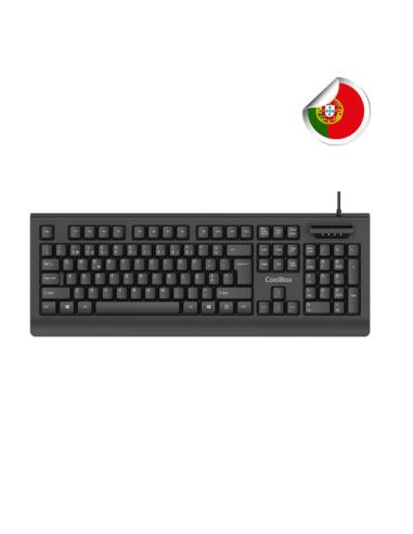 CoolBox COO-TEC04DNIPT teclado Hogar / Oficina USB Portugués Negro