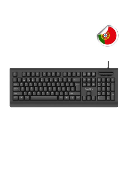 CoolBox COO-TEC04DNIPT teclado Hogar / Oficina USB Portugués Negro