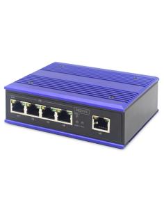 Digitus Conmutador de red Fast Ethernet de 4 puertos, industrial, no gestionado, 1 enlace ascendente RJ45