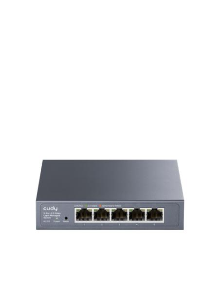 Cudy 5-Port 2.5G Easy-Managed Switch, HS105 3.0 Gestionado L2 2.5G Ethernet (100/1000/2500) Negro