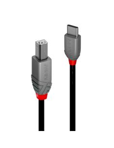 Lindy 36943 cable USB USB 2.0 3 m USB C USB B 0,48 Gbit/s Negro