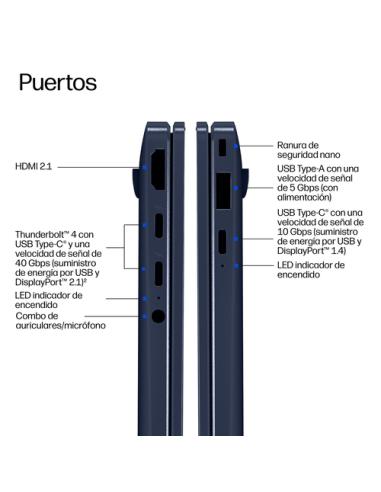HP EliteBook X G2i 14 inch Notebook Next Gen AI PC Wolf Pro Security Edition Copilot+ PC Intel Core Ultra 5 325 Portátil 35,6 cm