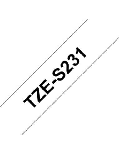 cinta laminada super adhesiva texto negro sobre fondo blanco ancho 12mm bobina 8 metros