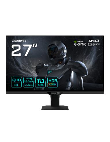 GIGABYTE G27Q20T Monitor Gaming 27” QHD - 2560 x 1440, 200Hz, 0.5ms, Compatible con G-Sync, FreeSync Premium, HDR10, HDMI 2.0, D