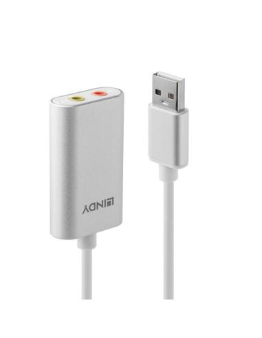 Lindy 42926 convertidor de audio Plata, Blanco