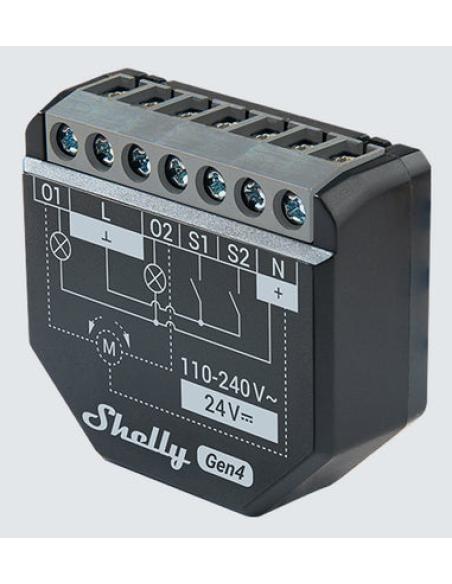 Shelly 2PM Gen4 Actuador para estores/persianas 2 canales