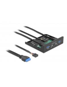 DeLOCK Panel frontal de 3.5″ USB 3.2 Gen 1 2 x USB Tipo-A + HD-Audio