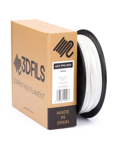 FILAMENTO 3D TPU 85A 3DFILS BLANCO EFIL 1.75mm 250 gr