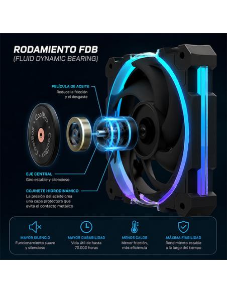 CoolBox Refrigerador CPU H6 Ring ARGB