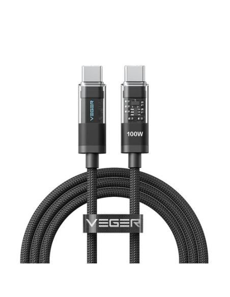 VEGER CC16 cable USB USB 2.0 1,5 m USB C 100 W Negro