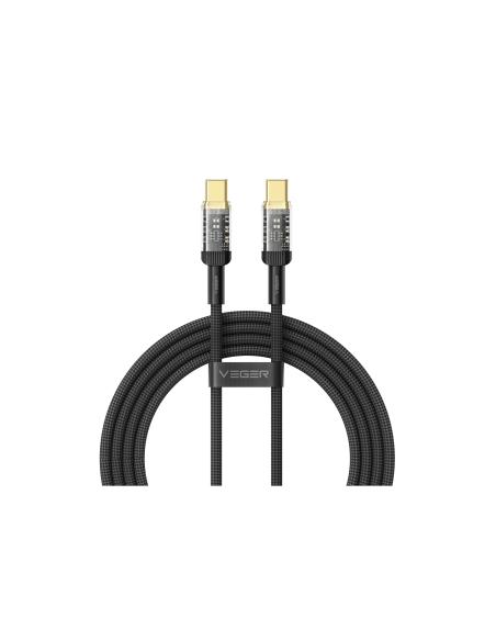 Veger Cable USB-C a USB-C Negro 1.5 m Carga rápida 240W