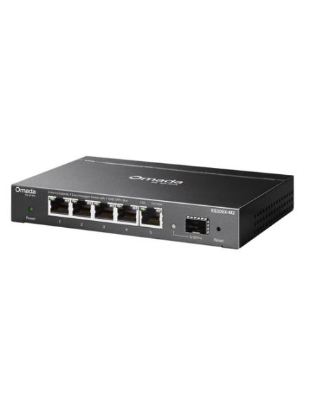 TP-Link Omada ES206X-M2 switch Gestionado L2 2.5G Ethernet (100/1000/2500) Montaje en pared/escritorio Negro