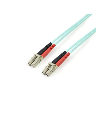StarTech.com Cable de 5m de Fibra Óptica Multimodo OM3 LC a LC UPC - Full Duplex 50/125µm - para Redes de 100G - LOMMF/VCSEL - P