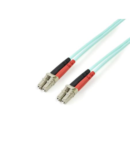StarTech.com Cable de 5m de Fibra Óptica Multimodo OM3 LC a LC UPC - Full Duplex 50/125µm - para Redes de 100G - LOMMF/VCSEL - P