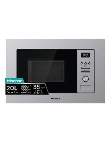Hisense BIM320G41X microondas Acero inoxidable Microondas combinado Integrado 20 L 800 W