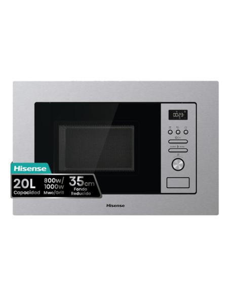 Hisense BIM320G41X microondas Acero inoxidable Microondas combinado Integrado 20 L 800 W