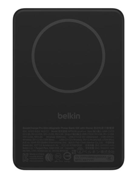 Belkin BPD016HQBK batería externa 5000 mAh Cargador inalámbrico Negro