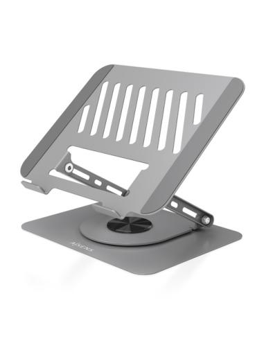 AISENS Soporte de Sobremesa XL Giratorio Ajustable para Portatil / Tablet 10"-17", Gris
